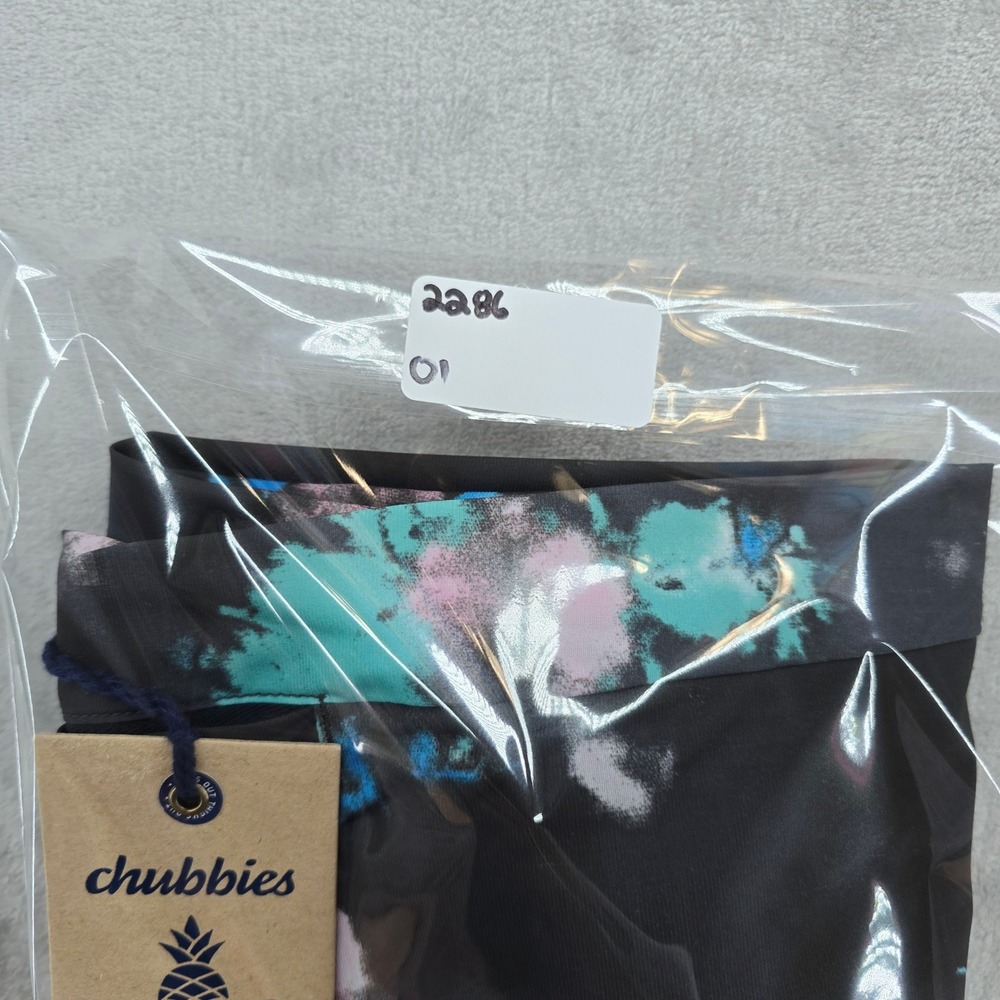 Chubbies Ultimate Sport Jogger Mens Medium Black Tie Dye Paint Parties - Picture 9 of 9